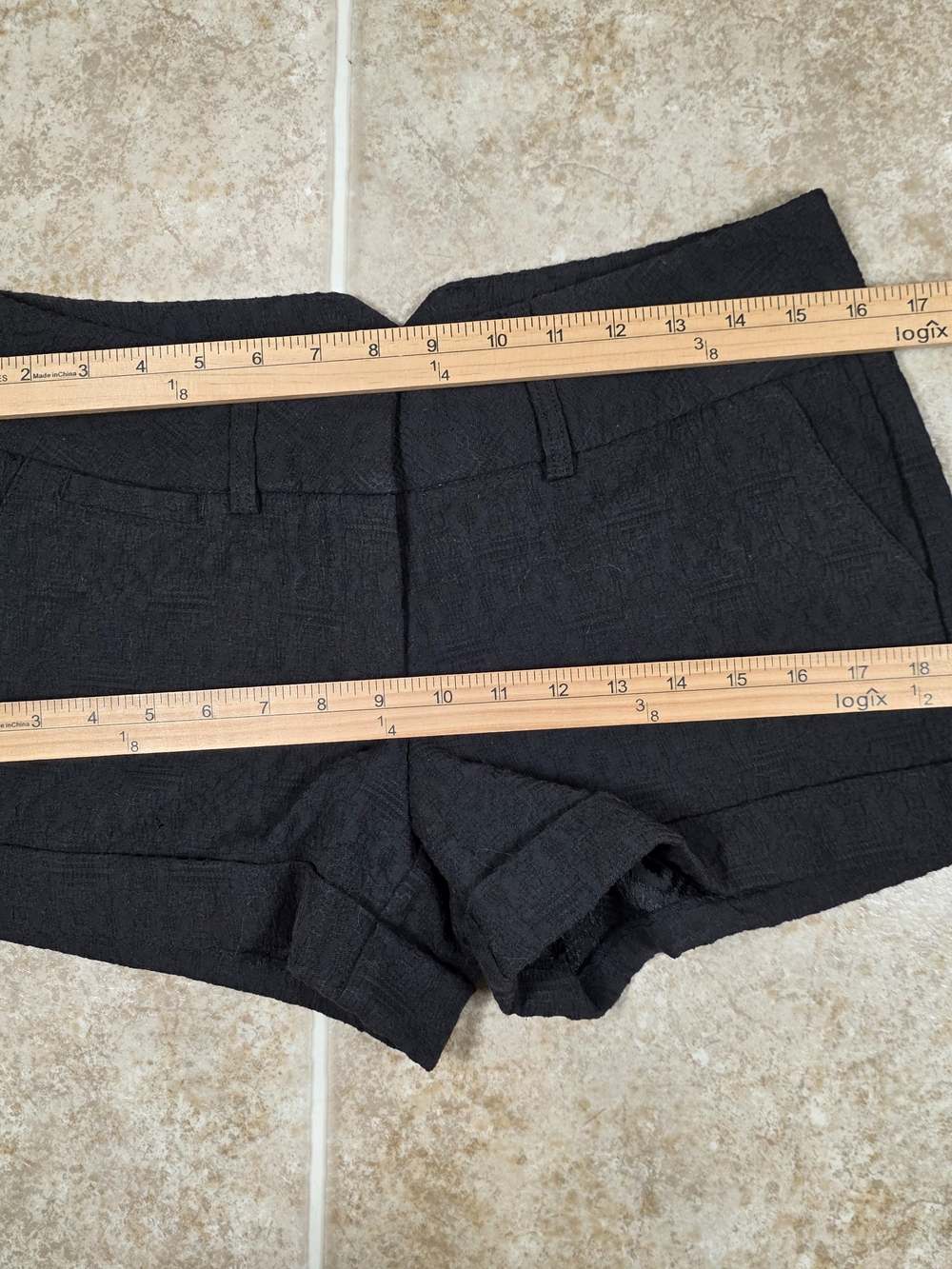 Maurice’s Black Textured Tailored Shorts Size 5/6 Y2K - Picture 10 of 10